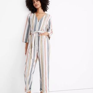 Madewell V-neck Tie-waist Jumpsuit